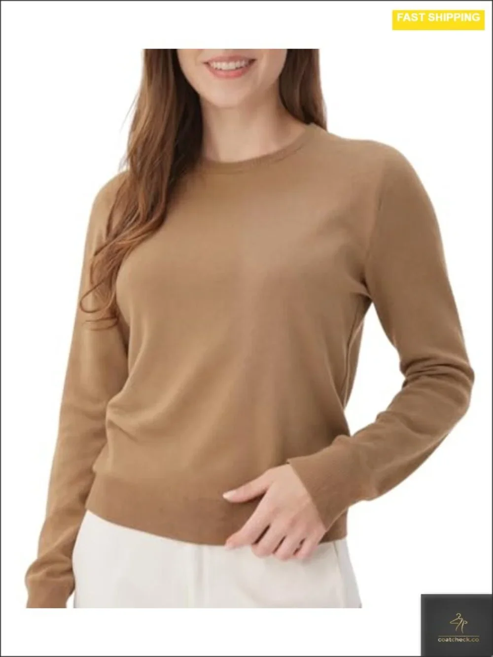 Women's Long Sleeve Crewneck Lightweight Casual Pullover Sweater